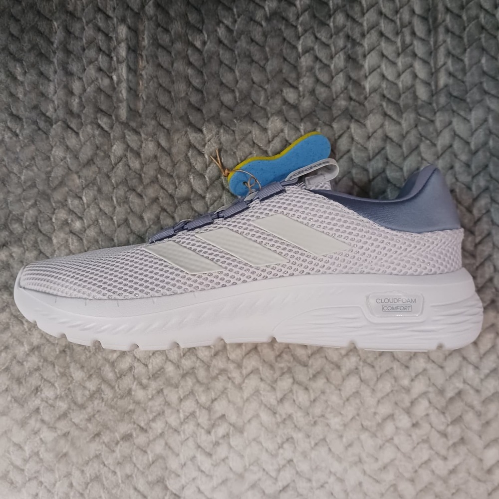 Adidas Cloudfoam Comfort Low Sneakers Women Shoes Dash Grey white Size 9 - Picture 8 of 10